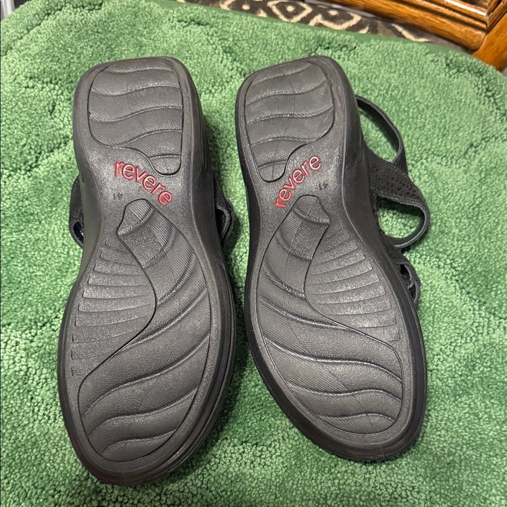 Revere Miama Black Lizard Strappy Comfort Sandals. Size 41UK - Picture 2 of 8